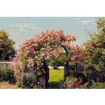 Komar Fotomural Floral And Wellness 8-936 Rose Garden Azul/verde/rosa 368x254 (cm)