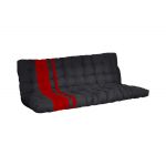 Sofá Vente Unique Futon Especial Sofá-cama 135x190 Preto e Vermelho Modulo