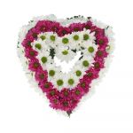 Homeflora Coração Branco e Rosa para Funeral