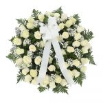 Homeflora Coroa de Rosas Brancas para Funeral