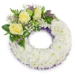 Homeflora Coroa de Margaridas Brancas para Funeral