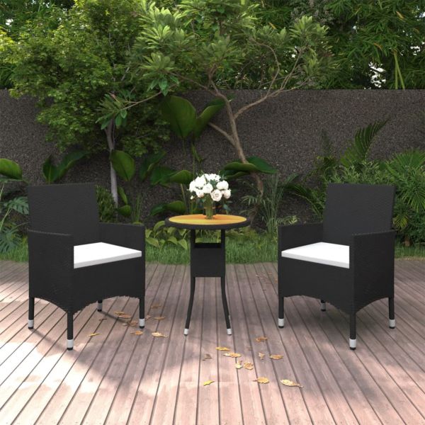 Pe As Conjunto De Jantar Para Jardim Vime Pe Preto