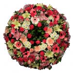 Coroa Fúnebre Flores do Jardim 120 cm