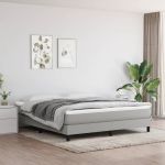 Estrutura de Cama com Molas 160x200 cm Tecido Cinza-claro - 3120524