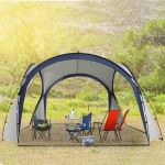 Outsunny Tenda Campismo 3,5x3,5m Toldo Aberto para Eventos Camping Impermeável Proteção Uv