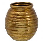 BigBuy Vaso 29 x 29 x 31,5 cm Cerâmica Dourado