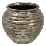 BigBuy Vaso 39 x 39 x 37 cm Cerâmica Prata