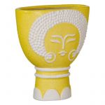 BigBuy Vaso 19 x 9 x 22 cm Cerâmica Amarelo