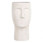 BigBuy Vaso Cerâmica Creme 23 x 23 x 36 cm