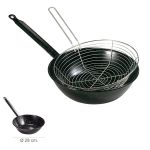 Garcima Frigideira Esmaltada com Pega Ø 28 cm. com Cesto