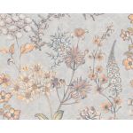Living Walls Papel de Parede Metropolitan Stories 391171 Cinza/laranja/beige 53x1005cm Floral