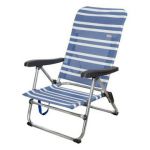 Cadeira de Praia Mykonos Azul / Branco Alumínio (61 X 50 X 85 - S2411977
