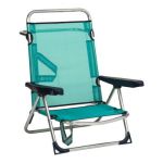 Cadeira de Praia Alumínio Verde Dobrável Múltiplas Posições 62 X 82 X 65 cm (62 X 82 X 65 - S2415379
