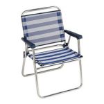 Cadeira de Praia 1-63156 Alumínio Fixa às Riscas 57 X 78 X 57 cm (57 X 78 X 57 - S2415383