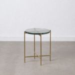 Mesa de Apoio 35 X 35 X 46 cm Cristal Dourado - S8802712