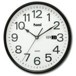 Sami Relógio de Parede Redondo 25,4cm Preto/branco Mostrador C/calendário - RSP-11606