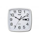 Sami Relógio de Parede Quadrado 25,4cm Branco Mostrador C/calendário - RSP-11608