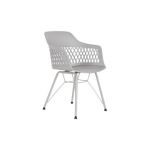 Dkd Home Decor Cadeira de Sala de Jantar Metal Cinzento Claro Polipropileno (57 X 57 X 80,5 - S3040635