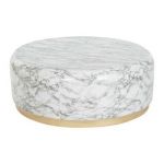Dkd Home Decor Mesa de Centro 120 X 120 X 40 cm Alumínio - S3044211