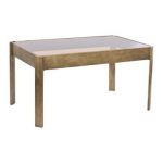 Dkd Home Decor Mesa de Centro 102 X 62 X 53 cm Cristal Metal - S3044191
