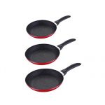 Conjunto 3 Frigideiras Vermelhas San Ignacio Preto 42 cm