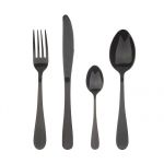 Bergner Set de 24 Talheres Munich Preto 27 cm