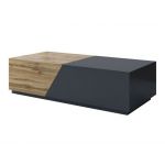 Moveis.pt Mesa para Revistas Utica 107 Aglomerado Laminado Antracite / Carvalho Wotan - 439125