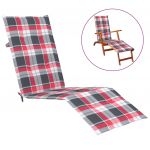 Almofadão Cadeira de Terraço (75+105)x50x3cm Xadrez Vermelho - 314186