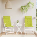 Almofadões para Cadeira Encosto Alto 2 Peças Oxford Verde Brilhante - 361907