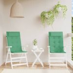 Almofadões para Cadeira Encosto Alto 2 Peças Tecido Oxford Verde - 361889