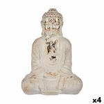 Ibergarden Figura Decorativa para Jardim Buda Poliresina 17 x 37 x 26 cm (4 Unidades) 39213