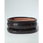 Luso Bonsai Vaso Oval + Prato 19,5*15*5 cm Preto - 84569