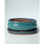 Luso Bonsai Vaso Oval + Prato 30,5*25*9 cm Verde - 84984