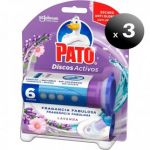 Pato Pack de 3 Unidades. Wc Discos Activos Aroma Lavanda, Aplicador e Recarga 6 Discos LoteSGSai4793