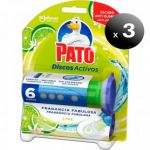 Pato Pack de 3 Unidades. Discos Activos Wc Aroma Lima, Aplicador e Recarga 6 Discos LoteSGSai4691