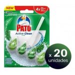Pato Pack de 20 Unidades.pato Active Clean Colgador para Inodoro, Frescor Intenso Aroma Pino, 150 Grs. LoteSGS798