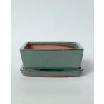 Luso Bonsai Vao Rectangular + Prato 20*15*7,5 cm Verde - 80164