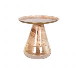 DKD Home Decor Mesa de Apoio Cristal Duas Cores Ferro 50 x 50 x 49 cm - S3040446
