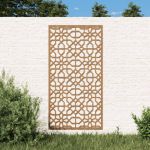 Decoração P/ Muro de Jardim 105x55 cm Aço Corten Design Árabe - 824477