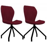 Cadeiras de Jantar 2 Pcs Couro Artificial Vermelho-tinto - 282556