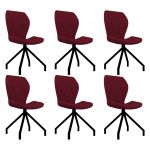 Cadeiras de Jantar 6 Pcs Couro Artificial Vermelho-tinto - 3087334