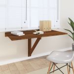 Mesa Parede Dobrável Derivados De Madeira Carvalho Castanho - 342652
