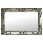 Espelho de Parede Estilo Barroco 60x40 cm Prateado - 320330