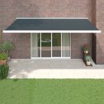 Toldo Retrátil 5x3 M Tecido e Alumínio Antracite - 3154540