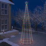 Árvore de Natal em Cone 752 Luzes led Multicor 160x500cm - 51293