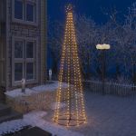 Árvore de Natal em Cone 400 Luzes led Branco Quente 100x360cm - 51290