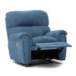 Box Furniture Cadeirão Relax Vibratório em Microfibra Azul 80x99x99cm