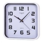 Timemark Relógio de Parede CL30-BR Quadrado Branco - CL30-BR