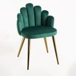 Cadeira Hand Gold Veludo Verde