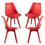 Conjunto 4 Cadeiras Synk Suprym Vermelho